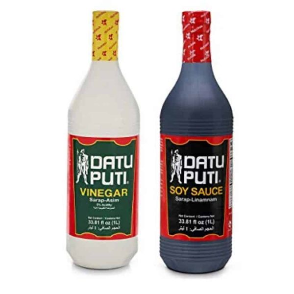 Datu Puti Vinegar and Soy Sauce Value Pack 1LTR X2