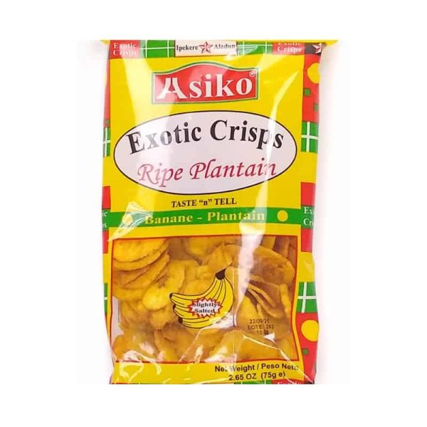 Yellow Plantain Chips (Box of 30 packs) Asiko Salty