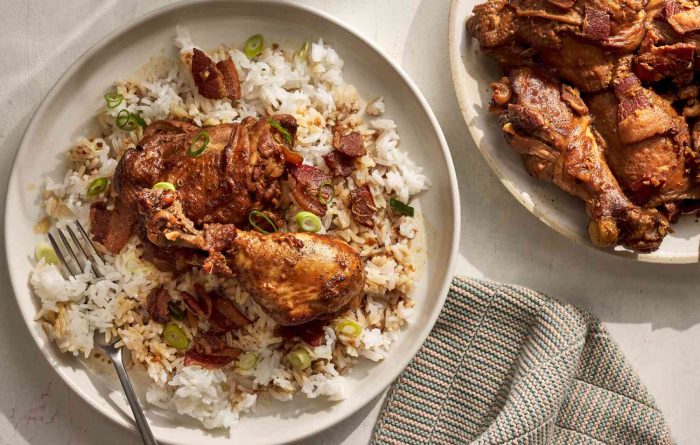 Filipino-Chicken-Adobo-with-Bacon-and-Bay-Leaves- by food and wine