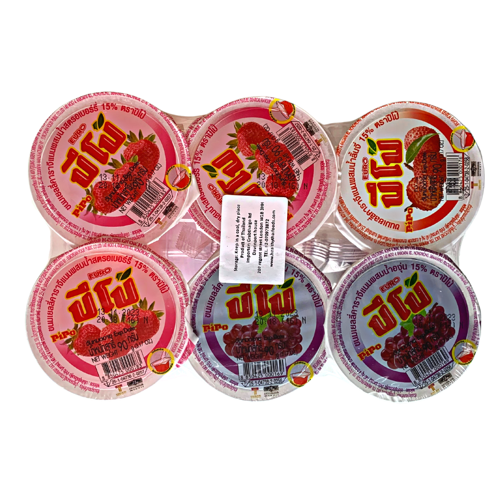 Pipo Assorted Flavours Jelly Dessert 6 cups