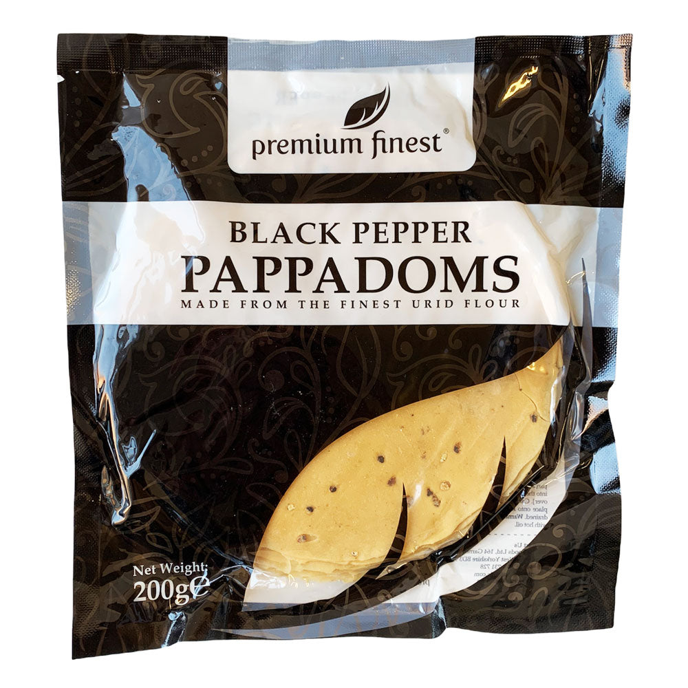 Premium Finest Black Pepper Pappadoms
