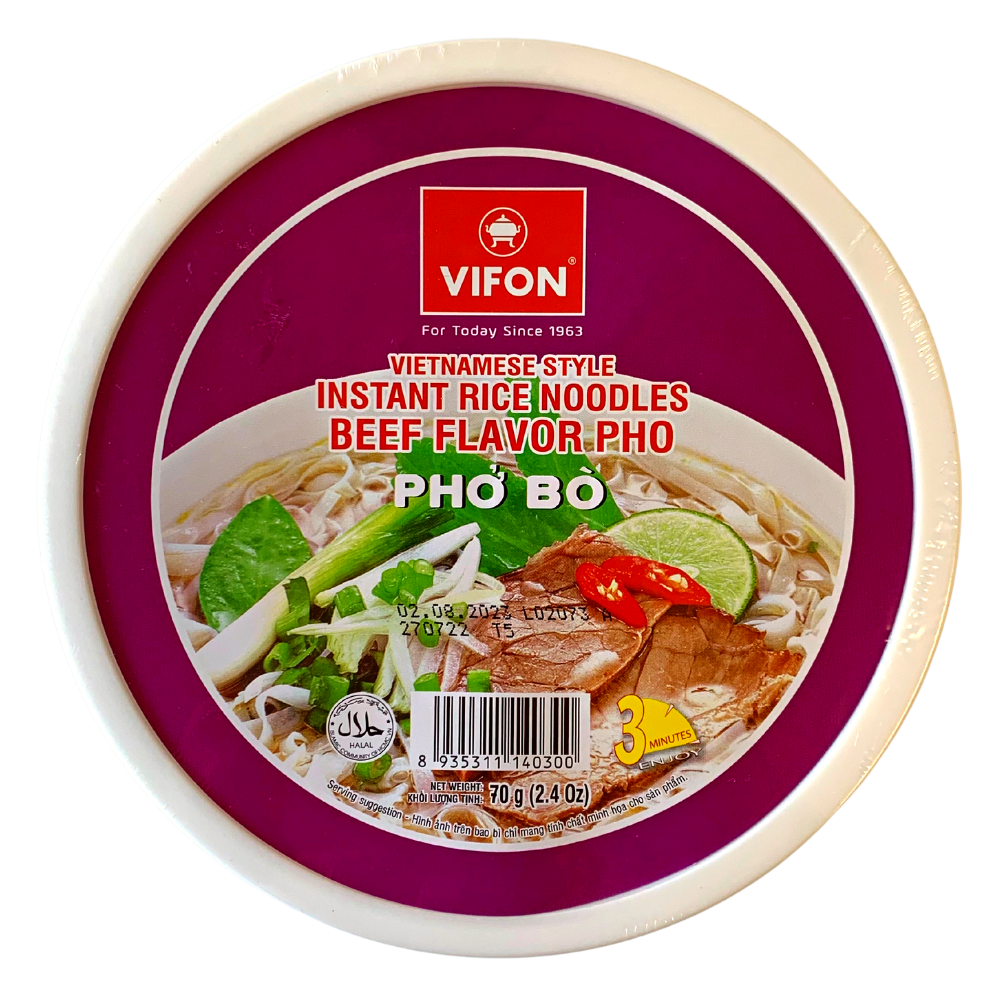 Vifon Vietnamese Instant Rice Noodle Bowl Pho Bo Beef Flavour 70g 9017f113 fed2 4152 adb9